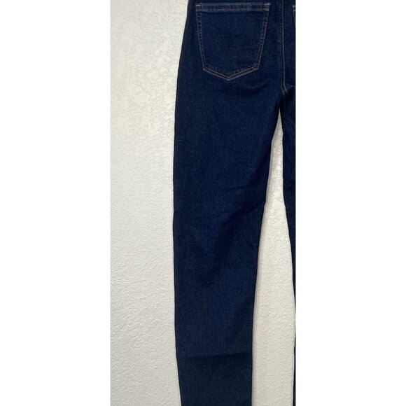American Eagle Mom Jeans Stretch Super High Rise Dark Wash Denim 2 Long - Picture 13 of 16